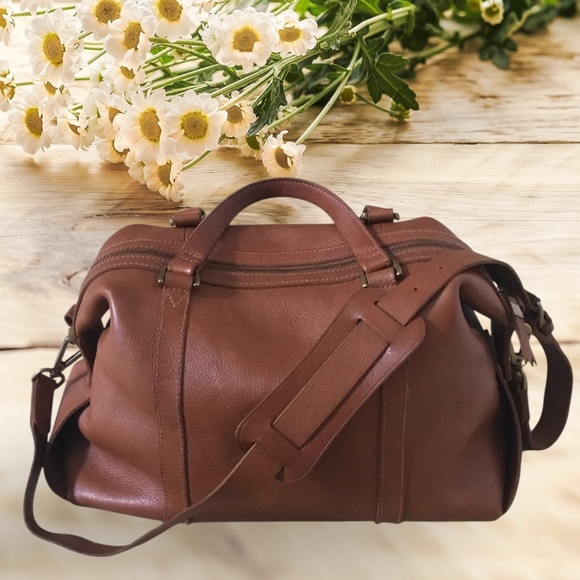 Madewell Glasgow Satchel In English Saddle